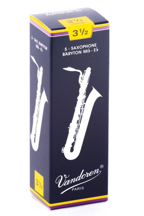 Vandoren SR2435 Bari Sax Traditional Reeds Strength 3.5 (Box of 5) Online Hot Sale