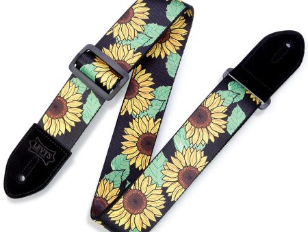 Levy s MP2-009 Print Series Guitar Strap - 2  (Sunflower) Online