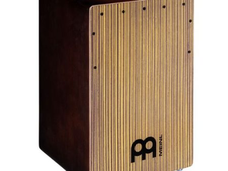 Meinl JBBCSS Jumbo Backbeat Bass Cajon Box Drum with Ported Sound Hole and Snares (Savanah Stripe) Online Hot Sale