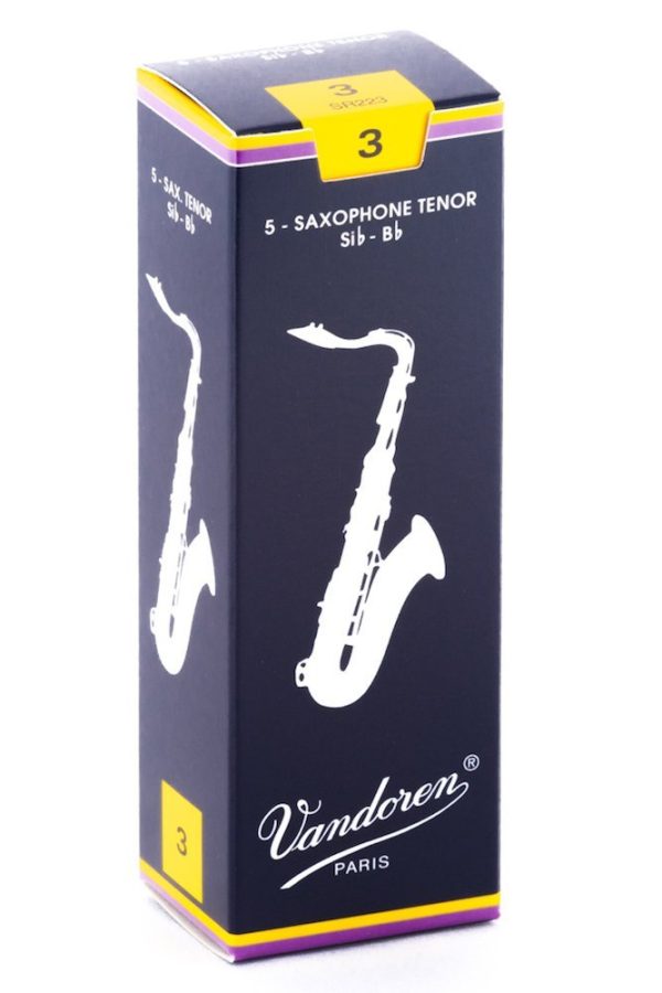 Vandoren SR223 Tenor Sax Traditional Reeds Strength 3 (Box of 5) on Sale