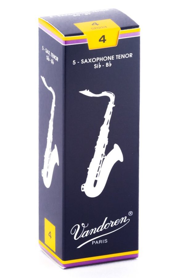 Vandoren SR224 Tenor Sax Traditional Reeds Strength 4 (Box of 5) Hot on Sale