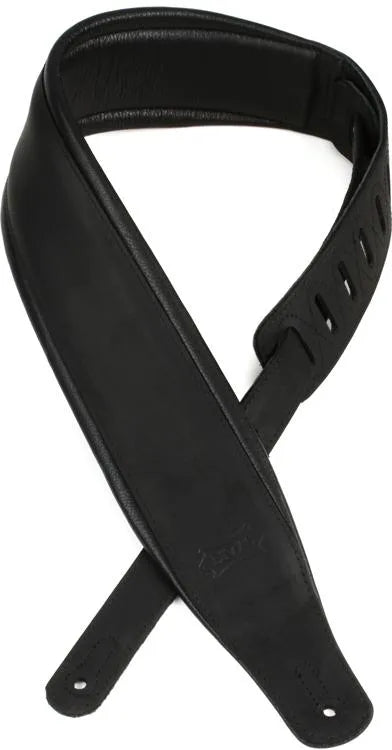 Levy s PM32BH Wide Butter Leather Guitar Strap - 3.25  (Black) Online Hot Sale