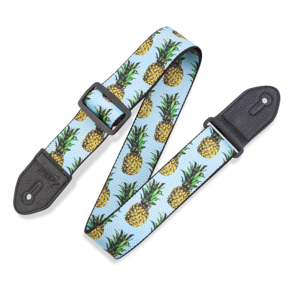 Levy’s MP2FS-001 Print Series Guitar Strap - 2  (Fruit Salad Pineapple) Supply