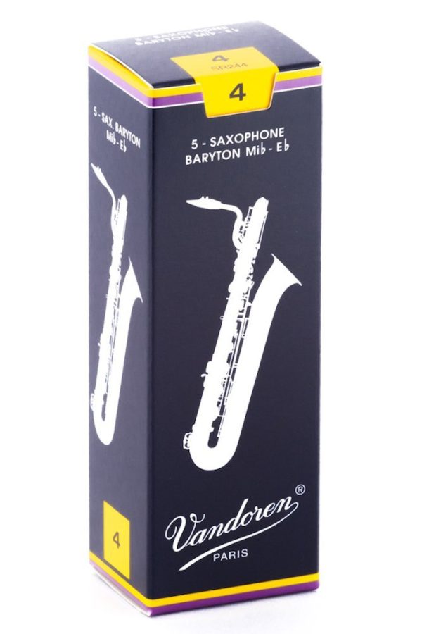 Vandoren SR244 Bari Sax Traditional Reeds Strength 4 (Box of 5) Fashion