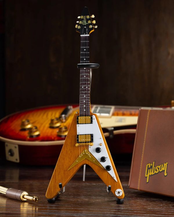 Axe Heaven GG-520 Gibson 1958 Flying V 1:4 Scale Mini Guitar Model (Korina) Cheap