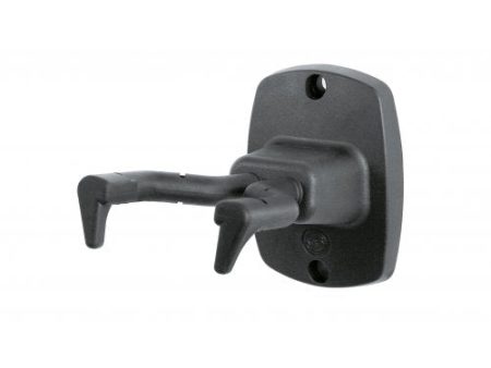 K&M 16240 Wall Mount Guitar Hook Front Facing Yoke (Black) Discount