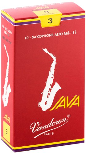 Vandoren SR263R Alto Sax JAVA Red Reeds Strength 3; Box of 10 Cheap