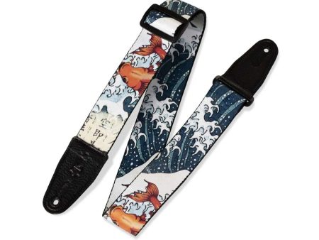 Levy’s MPD2-016 Printed Polyester Guitar Strap - 2  (Koi Fish) Online