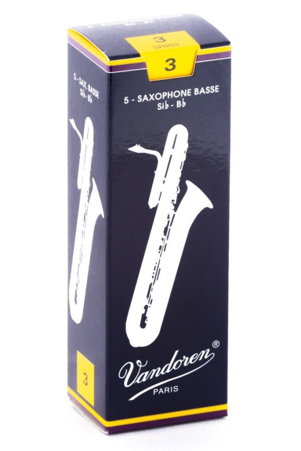 Vandoren SR253 Bass Sax Traditional Reeds Strength 3 (Box of 5) Online now