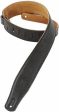 Levy s M26GF Garment Leather Guitar Strap - 2 1 2  (Black) Fashion