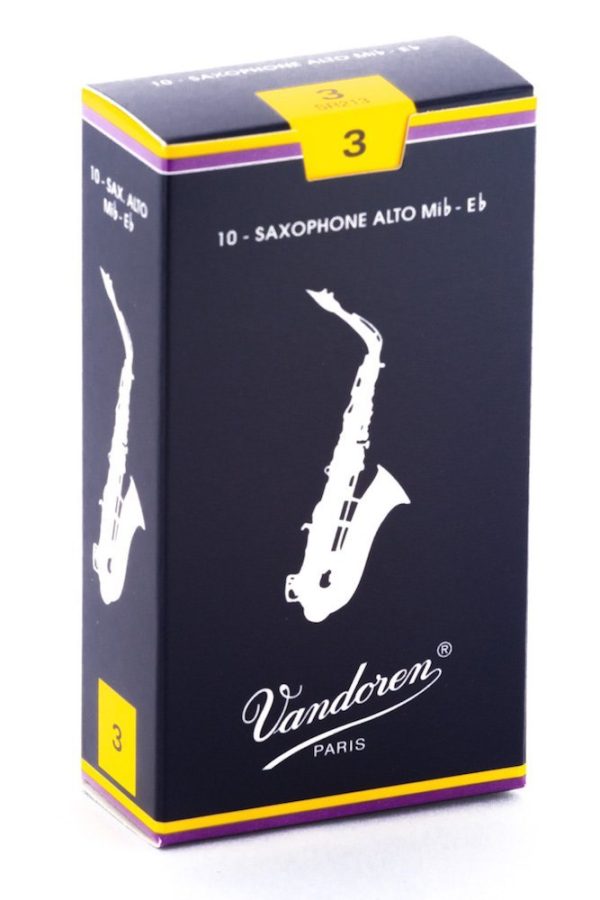 Vandoren SR213 Alto Sax Traditional Reeds Strength 3 (Box of 10) Supply