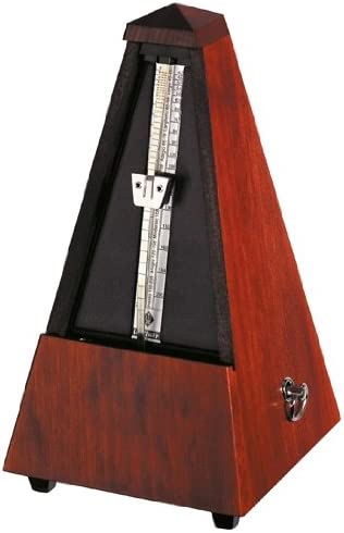 Wittner 855111 Plastic Casing Metronome w Bell (Mahogany Grain) Fashion