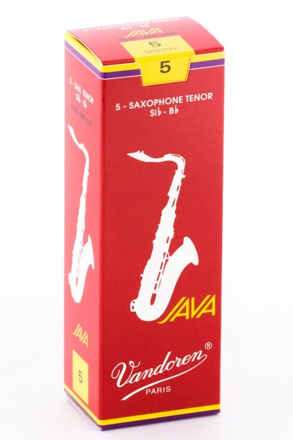 Vandoren SR275R Tenor Sax JAVA Red Reeds Strength 5 (Box of 5) Online Hot Sale