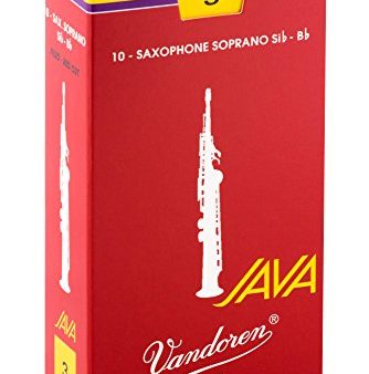 Vandoren SR303R Soprano Sax JAVA Red Reeds Strength 3 (Box of 10) Discount