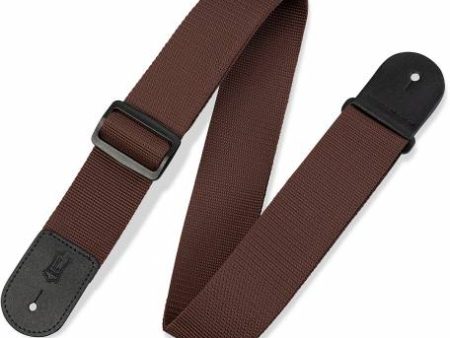 Levy s M8POLY-BRN Polypropylene Guitar Strap - 2  (Brown) Sale