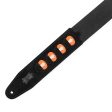 Levy s MC2PH-BLK Black Cotton Pick Holder Guitar Strap Hot on Sale