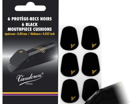 Vandoren VMCX6+ Mouthpiece Cushions - 6 Pack (Black) Online Hot Sale