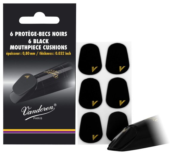 Vandoren VMCX6+ Mouthpiece Cushions - 6 Pack (Black) Online Hot Sale