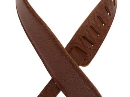 Levy s M26GF Garment Leather Guitar Strap - 2.5  (Brown) For Discount