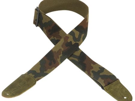 Levy s MC8-CAM Cotton Guitar Straps - 2  (Camo) For Cheap