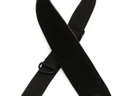 Levy s MRHSP Suede Right Height Guitar Strap - 2.5  (Black) For Discount