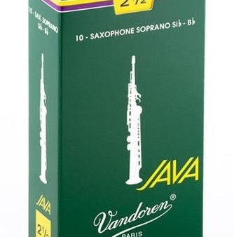 Vandoren SR3025 Soprano Sax JAVA Reeds Strength 2.5 (Box of 10) Online Sale