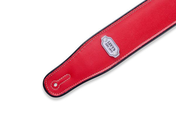 Levy s M26VP Reversible Vinyl Guitar Strap - 2 3 4  (Red & Black) Discount