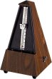 Wittner 855131 Plastic Casing Metronome w Bell (Walnut Grain) For Sale