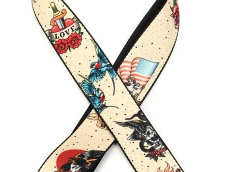 Levy s MP2TAT Poly Tattoo Guitar Strap -  2  (Old School) For Cheap