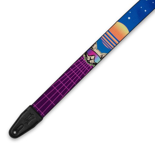 Levy s MPD2-119 Polyester Guitar Strap - 2  (Cyber Cat) For Sale