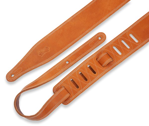 Levy s M17BDS Butter Double Stitch Guitar Strap - 2.5  (Tan) Discount