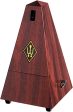 Wittner 855111 Plastic Casing Metronome w Bell (Mahogany Grain) Fashion