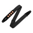 Levy s MC2PH-BLK Black Cotton Pick Holder Guitar Strap Hot on Sale