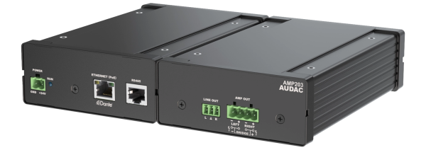 Audac AMP203 Dante Mini Stereo Amplifier Online