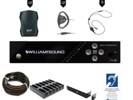 Williams AV FM 557-12 PRO FM Plus Assistive Listening System (12 Receivers) Hot on Sale