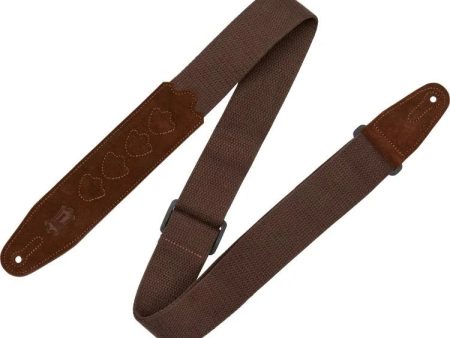 Levy s MC2PH Cotton Pickholder Guitar Strap - 2  (Brown) Discount