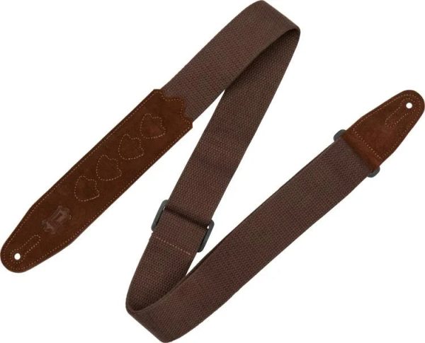 Levy s MC2PH Cotton Pickholder Guitar Strap - 2  (Brown) Discount