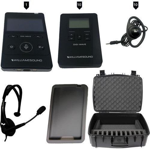 Williams AV DWS TGS 10 400 ALK Digi-Wave 400 Tour Guide System For One Guide And Up To 10 Listeners Online Sale