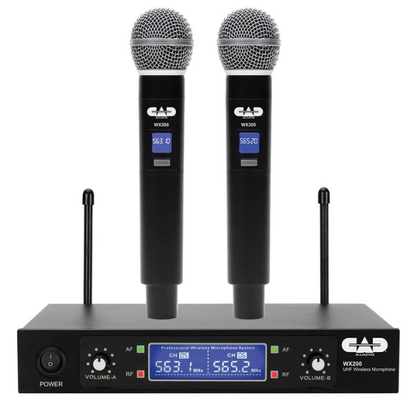 CAD WX200 UHF Dual Handheld Microphone System Fixed Frequency Online