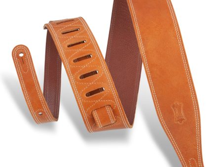 Levy s M17BDS Butter Double Stitch Guitar Strap - 2.5  (Tan) Discount