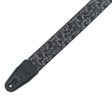 Levy s MPD2-111 Polyester Guitar Strap - 2  (Black & Grey Skulls Motif) Fashion