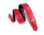 Levy s M26VP Reversible Vinyl Guitar Strap - 2 3 4  (Red & Black) Discount