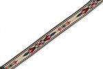 Levy s MJ19UKE-003 Jacquard Weave Mandolin Ukulele Strap (Beige Red Blue Design) Online Hot Sale