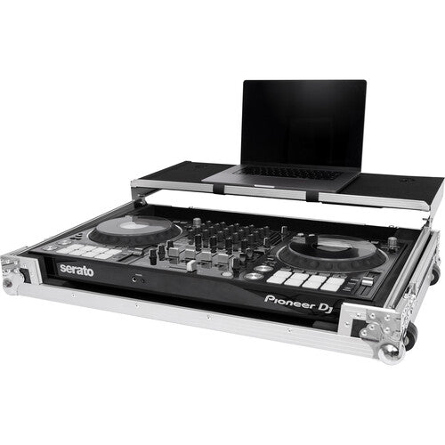 Headliner HL10011 Flight Case with Laptop Platform and Wheels for Pioneer DJ DDJ-FLX10 and DDJ-1000SRT (Silver and Black) For Discount