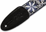 Levys M8HT-10 60 s Hootenanny Jacquard Weave Guitar Strap - 2  (Blue-White Pattern) Discount