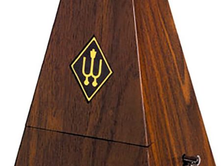 Wittner 855131 Plastic Casing Metronome w Bell (Walnut Grain) For Sale