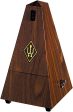 Wittner 855131 Plastic Casing Metronome w Bell (Walnut Grain) For Sale