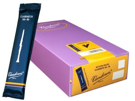 Vandoren CR1025-50 Bb Clarinet Traditional Reeds Strength 2.5 (Box of 50) Online Sale