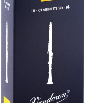 Vandoren CR1015 Bb Clarinet Traditional Reeds Strength 1.5 (Box of 10) Discount