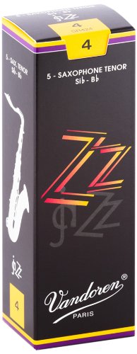 Vandoren SR424 Tenor Sax ZZ Reeds Strength 4 (Box of 5) For Sale